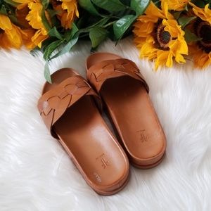 frye lily woven link slide